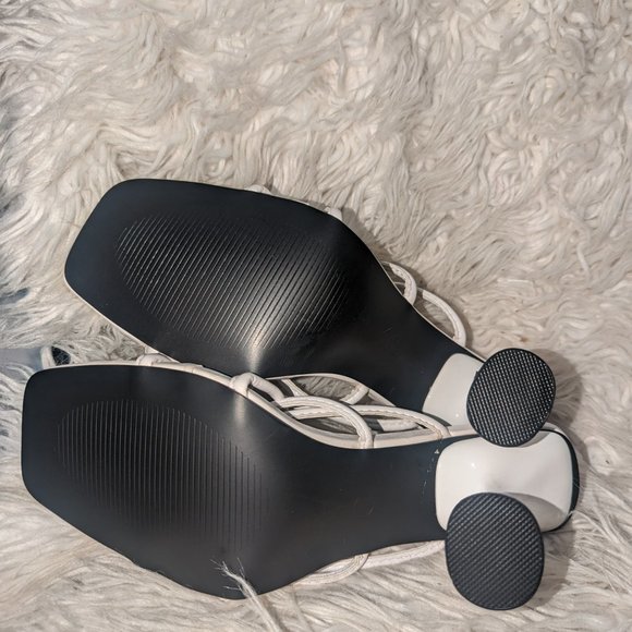 White Strappy Heel Sandal - Picture 3 of 3